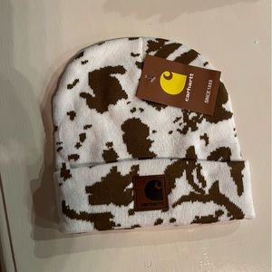 Brown Cow Print Carhartt beanie